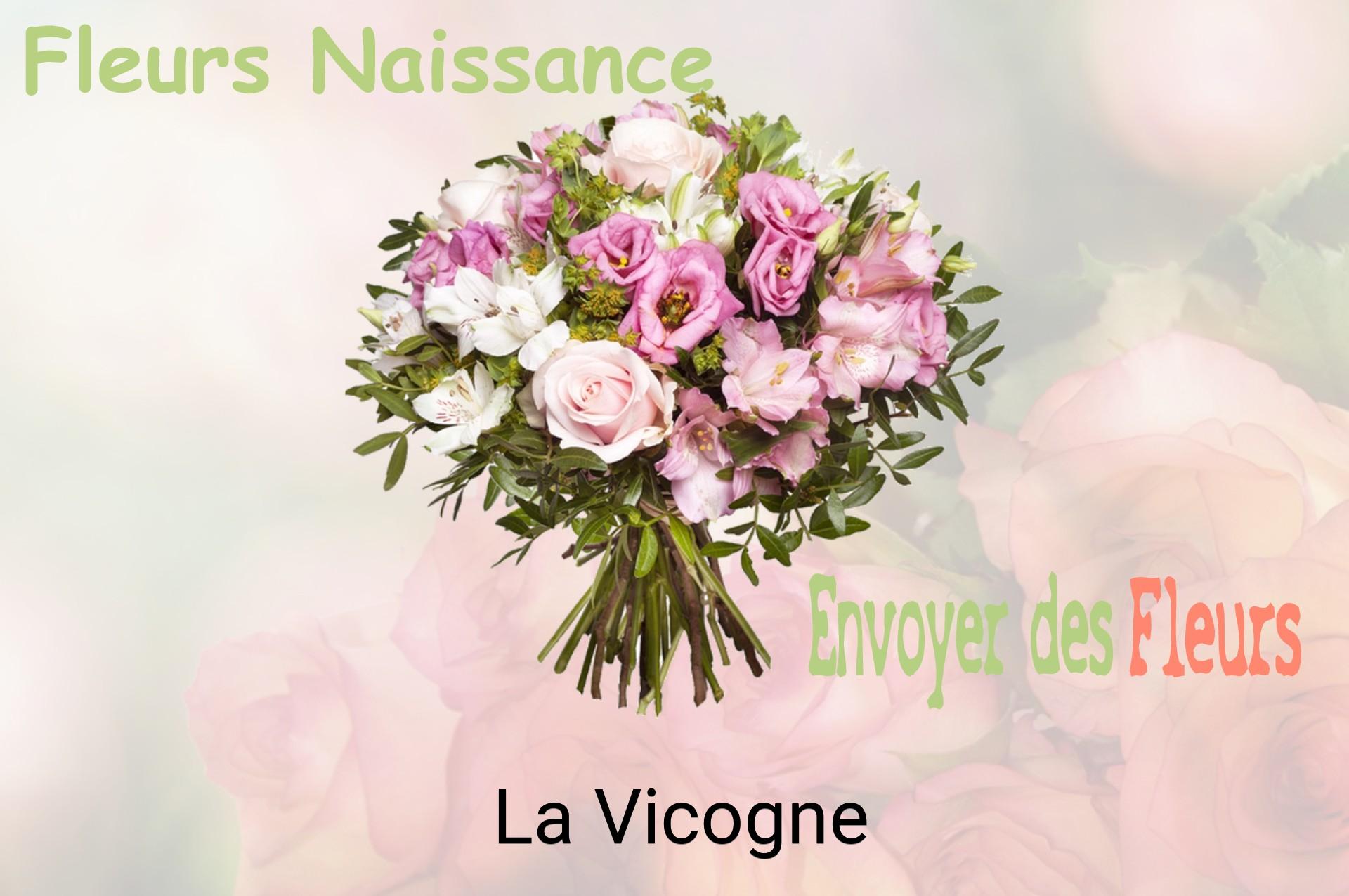 Bouquet de fleurs de naissance livré à La Vicogne